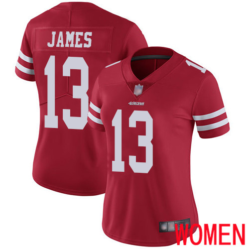 San Francisco 49ers Limited Red Women Richie James Home NFL Jersey #13 Vapor Untouchable